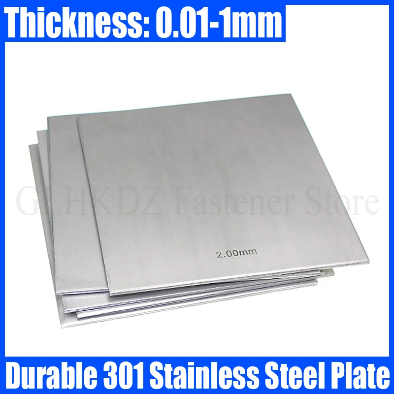 1PCS 301 Stainless Steel Plate Thickness 0.01-1mm Thin Steel Sheet Metal Foil Plate Polished Plate Width 100/200/300mm
1PCS 301 Stainless Steel Plate Thickness 0.01-1mm Thin Steel Sheet Metal Foil Plate Polished Plate Width 100/200/300mm