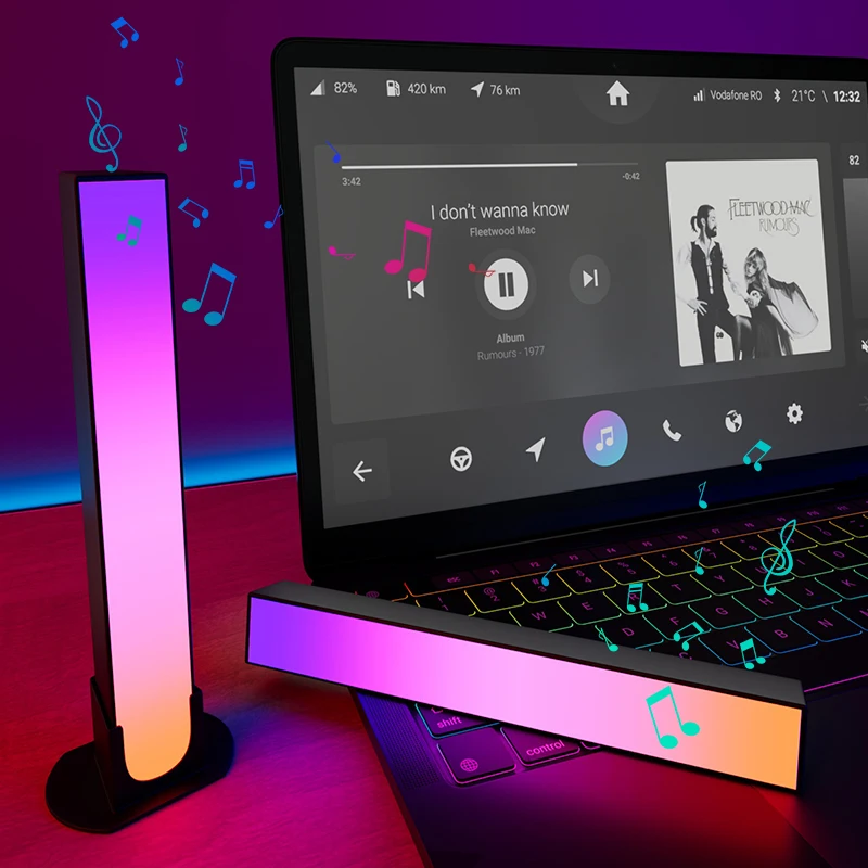Светодиодная лампа RGB для управления музыкой, накамерный светильник с управлением через приложение, с активацией голосом
Светодиодная лампа RGB для управления музыкой, накамерный светильник с управлением через приложение, с активацией голосом