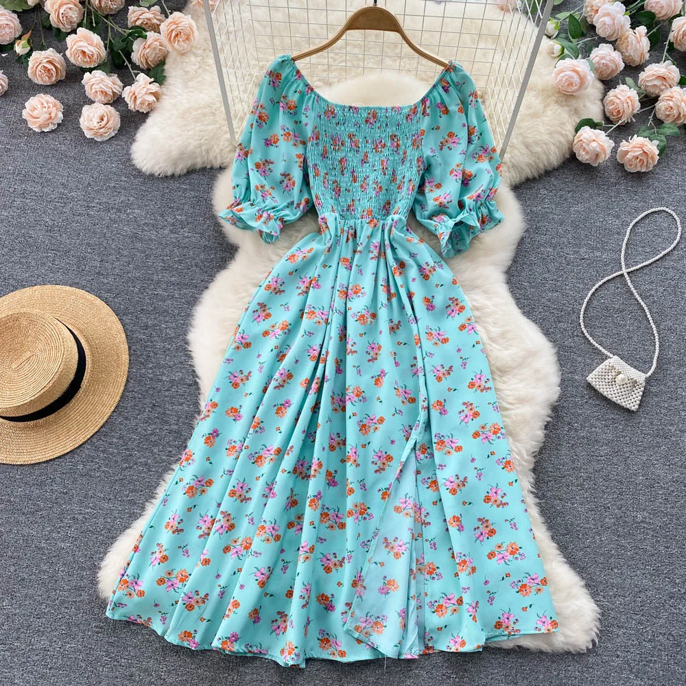 2023 New Women Dress Fashion Romantic Floral Print Split Long Summer Dress Female Puff Sleeve Party Korean Vestidos
2023 New Women Dress Fashion Romantic Floral Print Split Long Summer Dress Female Puff Sleeve Party Korean Vestidos