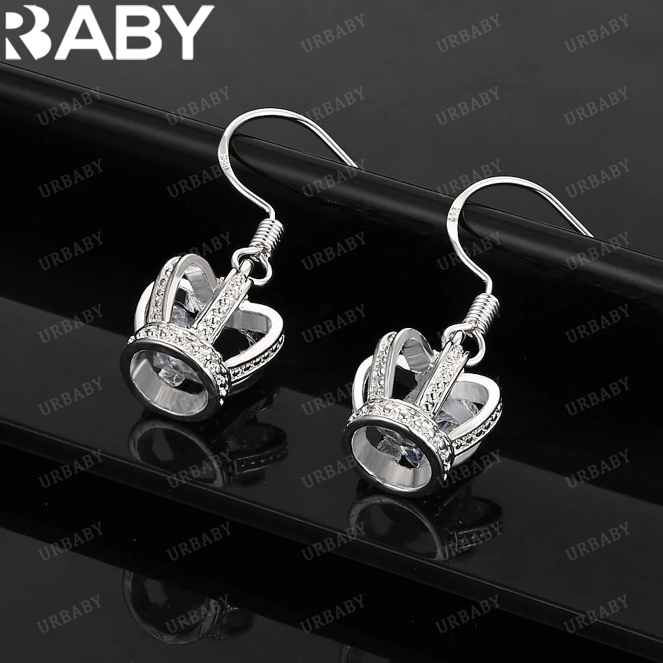 URBABY 925 Sterling Silver Earrings Zirconia Crown Drop Earrings For Women Jewelry Fashion Party and Daily Wear
URBABY 925 Sterling Silver Earrings Zirconia Crown Drop Earrings For Women Jewelry Fashion Party and Daily Wear