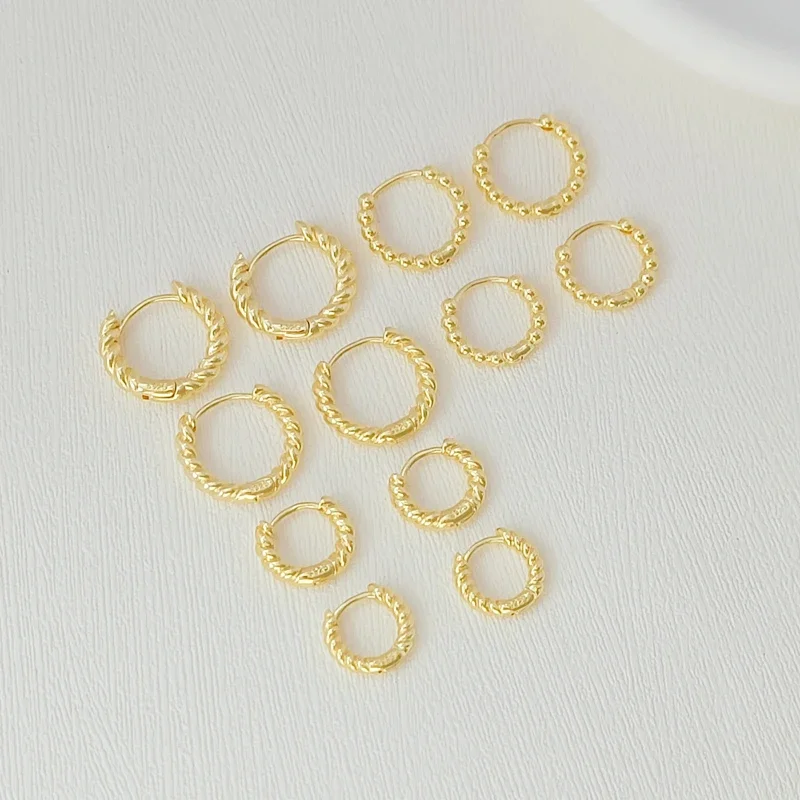 18K Gold-plated Gold Bead Twist Earrings, Bead Ear Loops, Ear Buckles, Ear Clips, DIY Handcrafted Earrings and Accessories
18K Gold-plated Gold Bead Twist Earrings, Bead Ear Loops, Ear Buckles, Ear Clips, DIY Handcrafted Earrings and Accessories