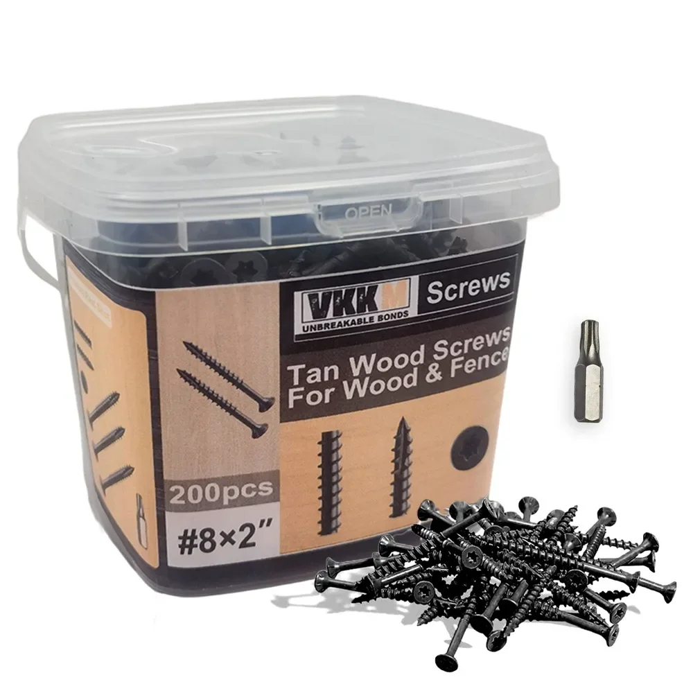 VKKM 200-400Pcs Wood Screws #8 X 2 in,T25 Torx Drive Flat Head Deck Wood Screws,Suitable for furniture, building decoration 5Lbs
VKKM 200-400Pcs Wood Screws #8 X 2 in,T25 Torx Drive Flat Head Deck Wood Screws,Suitable for furniture, building decoration 5Lbs