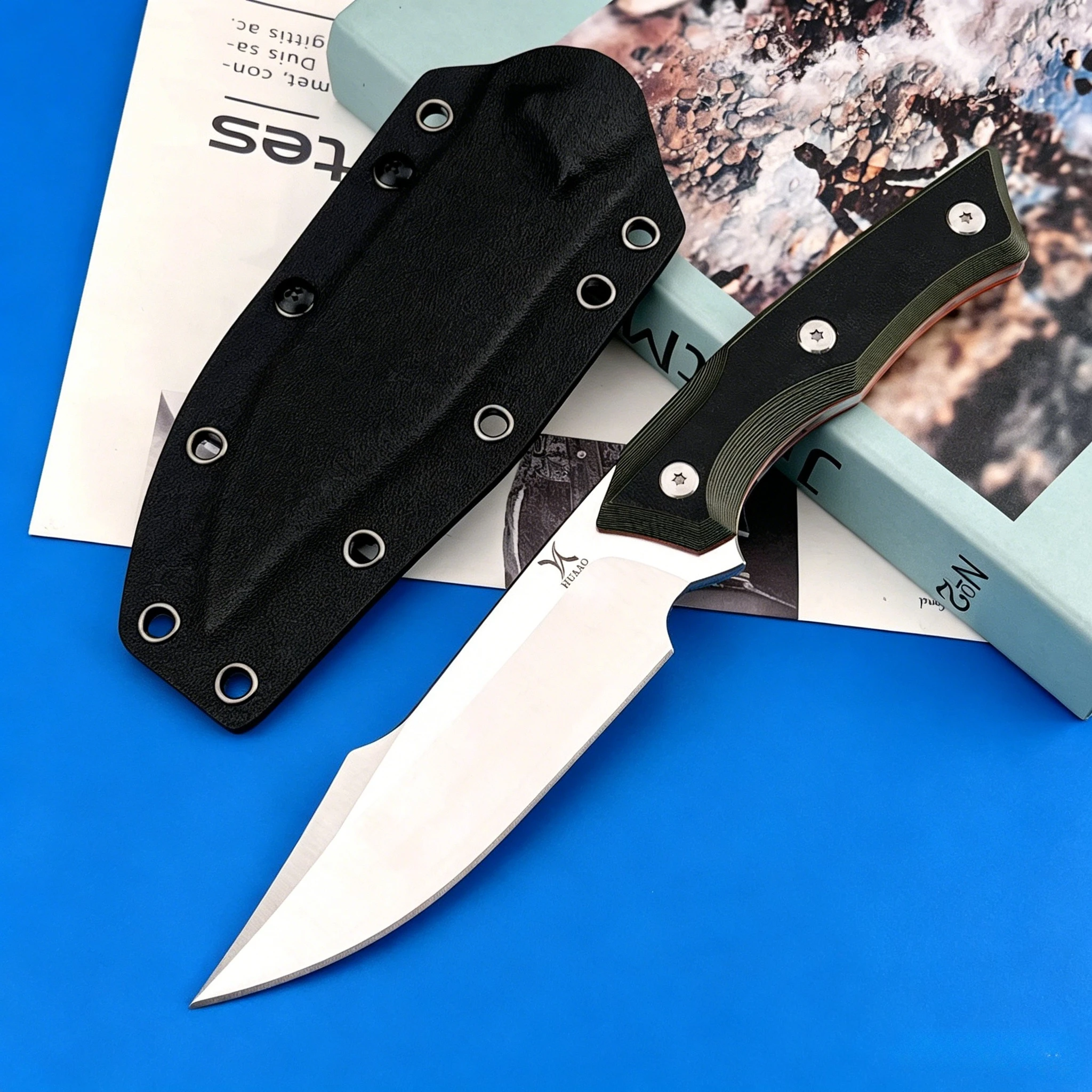 Heavy-Duty Outdoor Fixed-Blade Knife, D2 Steel Blade, G10 Handle, Jungle Tool, Camping & Fishing, Includes Sheath, Gift for Men
Heavy-Duty Outdoor Fixed-Blade Knife, D2 Steel Blade, G10 Handle, Jungle Tool, Camping & Fishing, Includes Sheath, Gift for Men