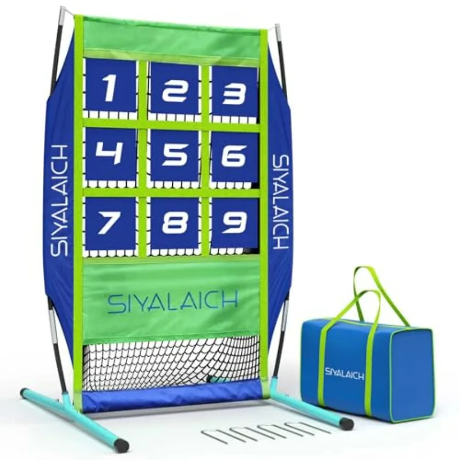 Portable Pitching Target Net for Baseball Softball Football Durable Nylon Material with Numbered Strike Zone Quick Assembly and
Portable Pitching Target Net for Baseball Softball Football Durable Nylon Material with Numbered Strike Zone Quick Assembly and