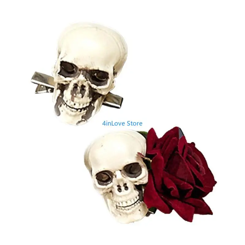 T4MD Gothic Halloween Hairclip Skull Rose Flower Hairpin Party Props Scary Headwear
T4MD Gothic Halloween Hairclip Skull Rose Flower Hairpin Party Props Scary Headwear
