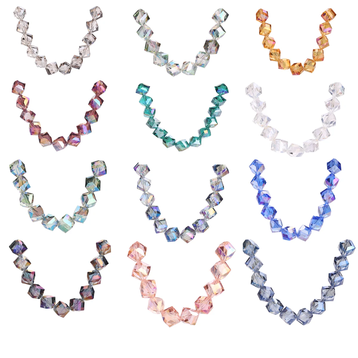 10Pcs 10x10x10mm Diy Glass Rondelle Loose Bead Rhombus Square Crystal Cube Spacer Beads Jewelry Making Findings Crafts
10Pcs 10x10x10mm Diy Glass Rondelle Loose Bead Rhombus Square Crystal Cube Spacer Beads Jewelry Making Findings Crafts