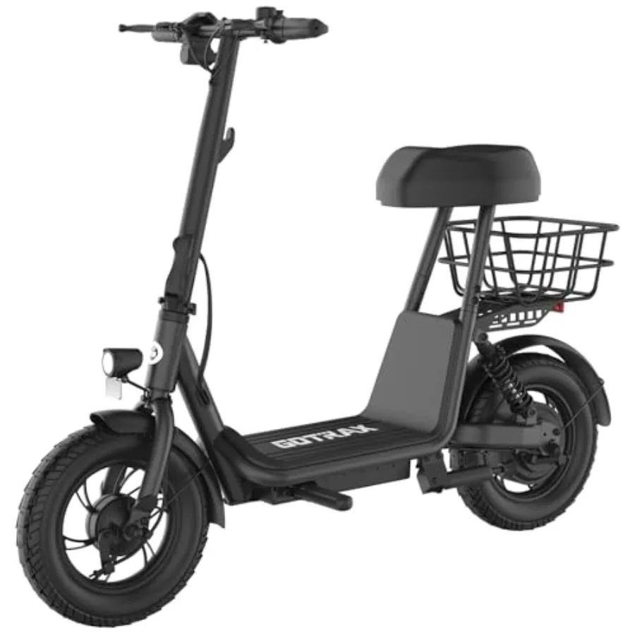 A5 Electric Scooter w/Seat for Adults 12 Pneumatic Tire Black 400W Motor 15.5 Miles 15.5 Mph Dual Rear Shock Absorber Dual Brak
A5 Electric Scooter w/Seat for Adults 12 Pneumatic Tire Black 400W Motor 15.5 Miles 15.5 Mph Dual Rear Shock Absorber Dual Brak