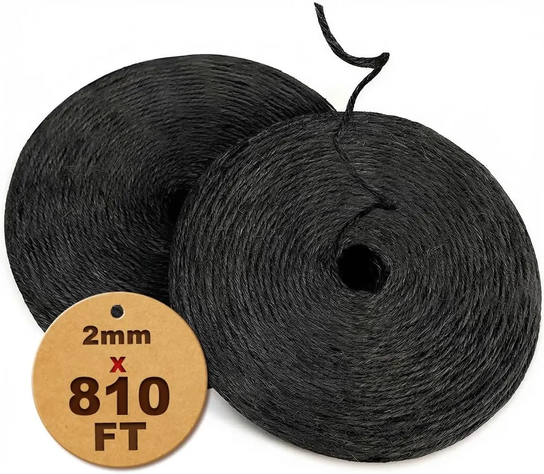 810ft Colored Jute Twine for Crafts, Gift Wrapping, Wedding Decor, Macrame & Gardening - Strong, Eco-Friendly, 2mm
810ft Colored Jute Twine for Crafts, Gift Wrapping, Wedding Decor, Macrame & Gardening - Strong, Eco-Friendly, 2mm