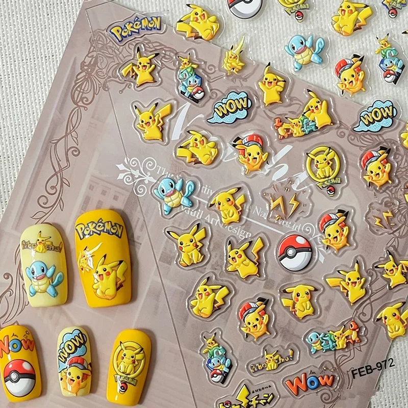 Cartoon Anime Pikachu Nail Art Sticker Notebook Planner Decals 5D Embossed Nail Stickers
Cartoon Anime Pikachu Nail Art Sticker Notebook Planner Decals 5D Embossed Nail Stickers