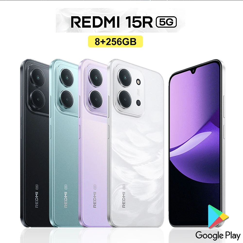 XIAOMI/REDMI 15R original smart thin and thin 5G mobile phone 8GB+256GBn memory/6000mAh long standby IP64 waterproof and dustpro
XIAOMI/REDMI 15R original smart thin and thin 5G mobile phone 8GB+256GBn memory/6000mAh long standby IP64 waterproof and dustpro