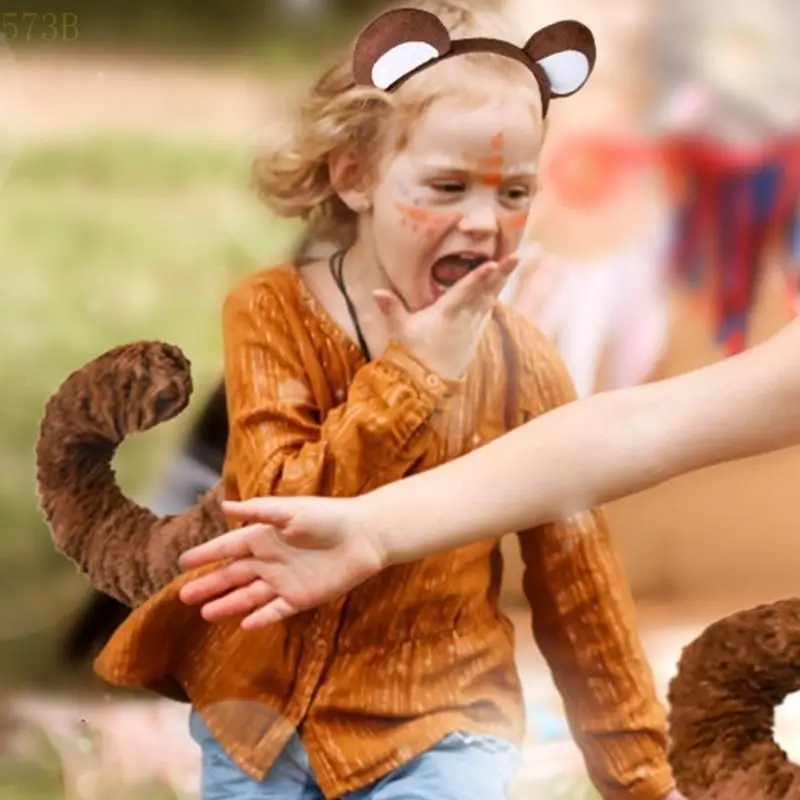 573B Monkey Costume Set Monkey Ears Tail Plush Animal Fancy Costume Accessories for Kids Halloween Cosplay Accessories
573B Monkey Costume Set Monkey Ears Tail Plush Animal Fancy Costume Accessories for Kids Halloween Cosplay Accessories
