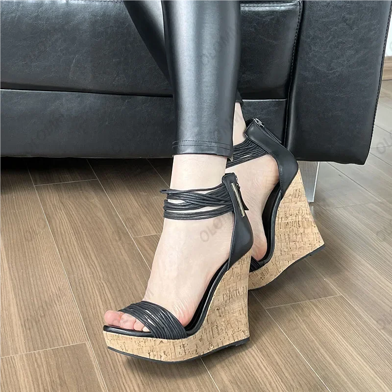 Ronticool/Новые женские летние сандалии на платформе, пикантные элегантные черные повседневные туфли на танкетке с открытым носком, размер США 5-20
Ronticool/Новые женские летние сандалии на платформе, пикантные элегантные черные повседневные туфли на танкетке с открытым носком, размер США 5-20