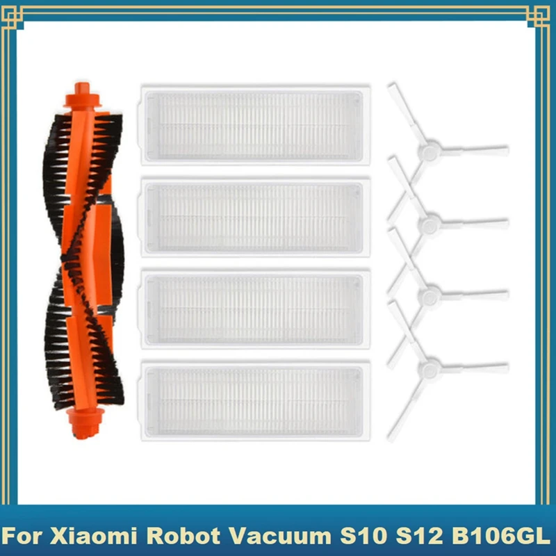 9Pcs Replacement Parts for Xiaomi Robot Vacuum S10 Xiaomi Robot Vacuum S12 B106GL Main Side Brush Hepa Filter
9Pcs Replacement Parts for Xiaomi Robot Vacuum S10 Xiaomi Robot Vacuum S12 B106GL Main Side Brush Hepa Filter