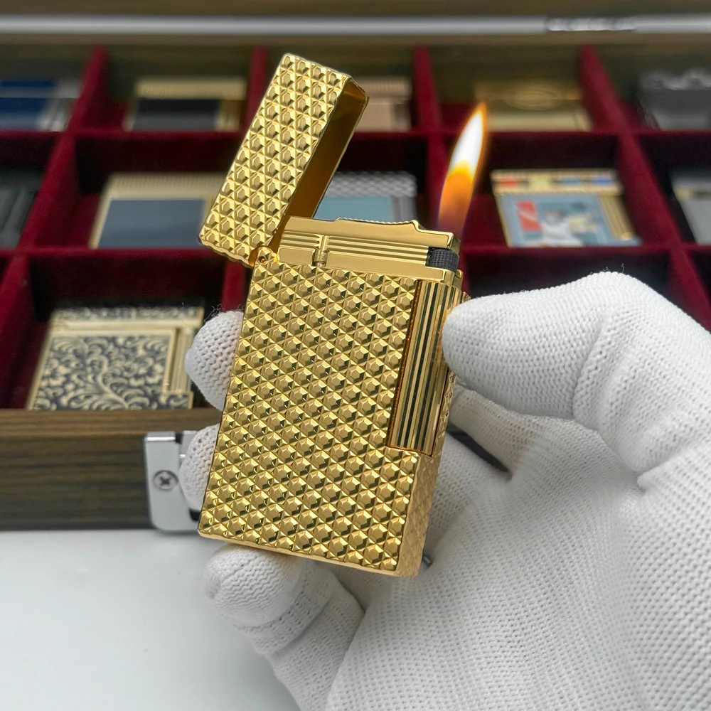 Роскошная зажигалка, пятиугольная резьба, высококачественная регулируемая зажигалка с диванным пламенем для курильщиков, зажигалка с пламенем, бутановая зажигалка из чистой меди
Роскошная зажигалка, пятиугольная резьба, высококачественная регулируемая зажигалка с диванным пламенем для курильщиков, зажигалка с пламенем, бутановая зажигалка из чистой меди