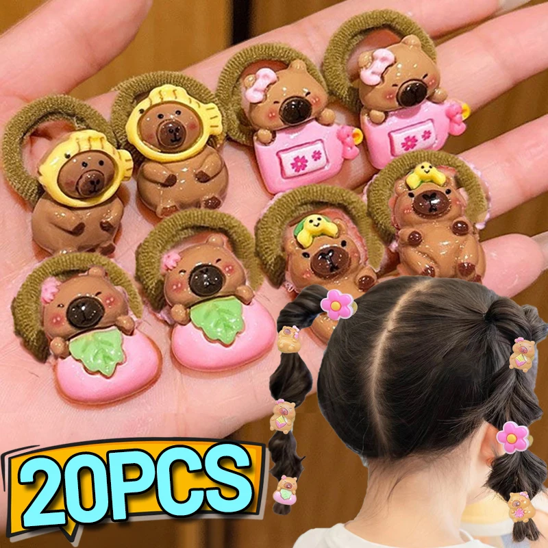 Capybara Hair Ties for Sweet Girls Children 10/20PCS Cute Cartoon Resin Elastic Hair Rope for Daily Headwear Hairs Accessories
Capybara Hair Ties for Sweet Girls Children 10/20PCS Cute Cartoon Resin Elastic Hair Rope for Daily Headwear Hairs Accessories