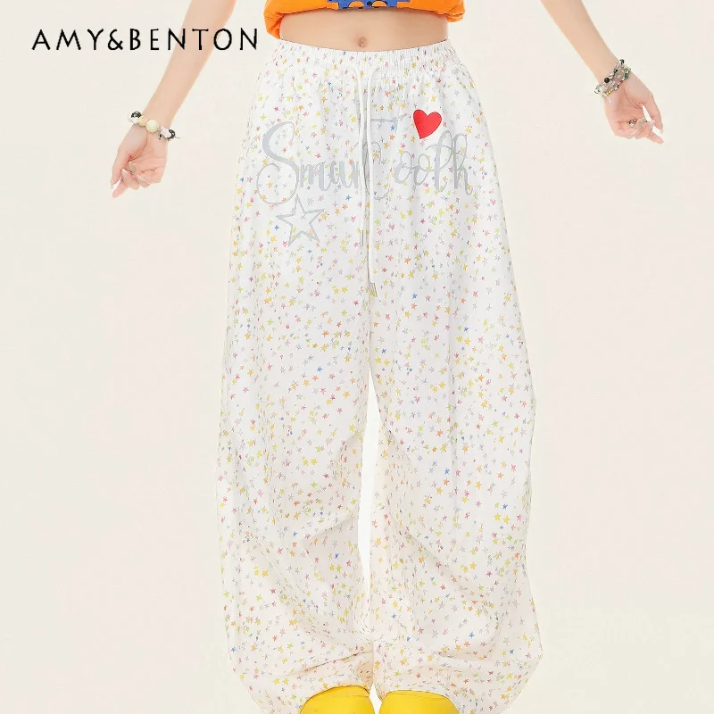 American Star Printing Design Women's Long Pants 2026 Summer New Thin Loose Versatile Wide-leg Floor-mopping Trousers Ladies
American Star Printing Design Women's Long Pants 2026 Summer New Thin Loose Versatile Wide-leg Floor-mopping Trousers Ladies