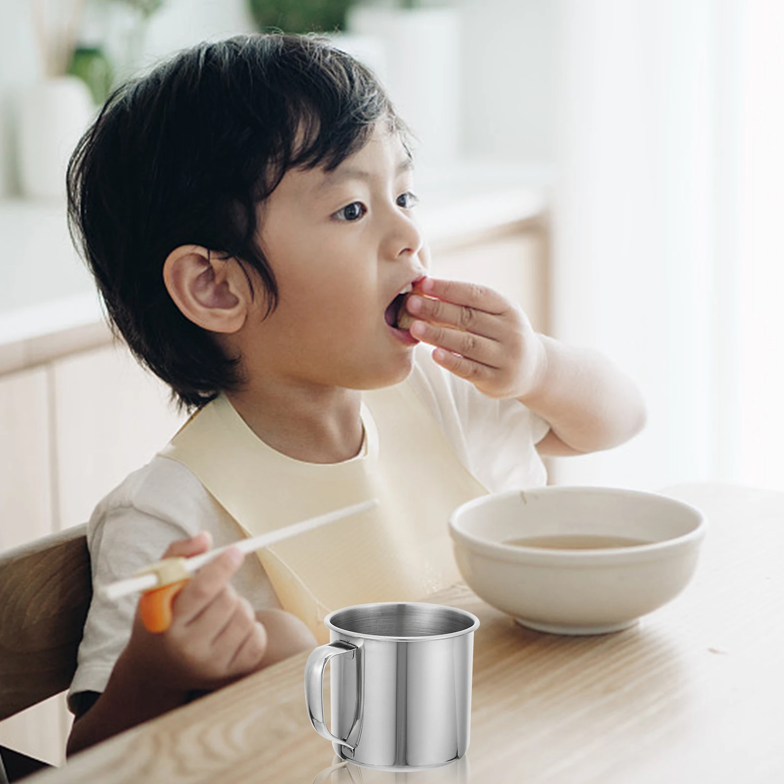 3 Pcs Tea Cups 's Drinking Water Stainless Steel Mug for Mugs with Handles Unbreakable Silver
3 Pcs Tea Cups 's Drinking Water Stainless Steel Mug for Mugs with Handles Unbreakable Silver