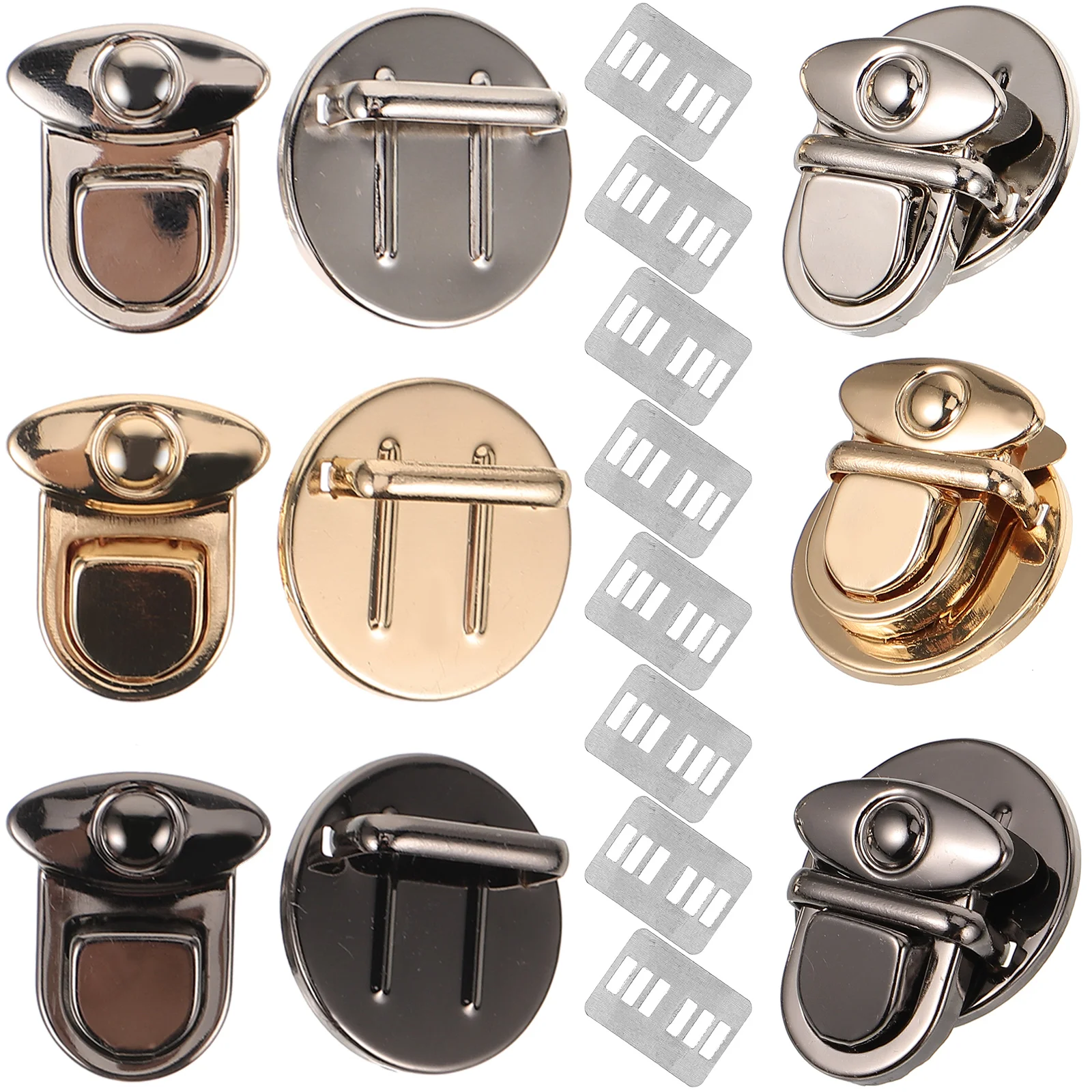 6 Pcs Lock Accessories Metal Clasp Locks Bag Buckle Diy Handbag Mortise Press Making Closures
6 Pcs Lock Accessories Metal Clasp Locks Bag Buckle Diy Handbag Mortise Press Making Closures