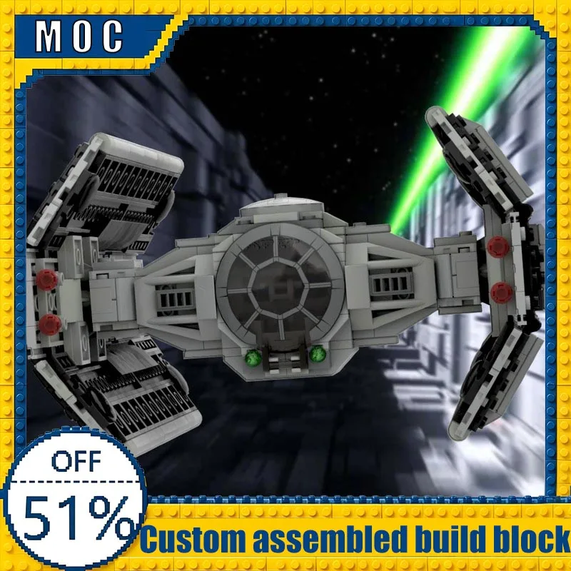 908PCS Modular Tie Creative Style Starfighter Model Custom Building Blocks DIY Assembly Educational Toy For Boys Birthday Gifts
908PCS Modular Tie Creative Style Starfighter Model Custom Building Blocks DIY Assembly Educational Toy For Boys Birthday Gifts
