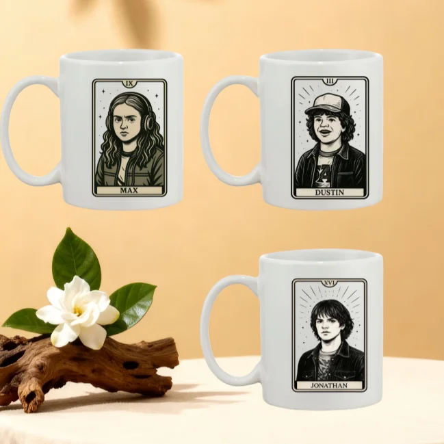 Белая кружка 350 мл с принтом персонажей Stranger Things 5 (Билли, Макс, Майк, Джонатан) – креативный подарок для фанатов, для завтрака, молока и кофе
Белая кружка 350 мл с принтом персонажей Stranger Things 5 (Билли, Макс, Майк, Джонатан) – креативный подарок для фанатов, для завтрака, молока и кофе