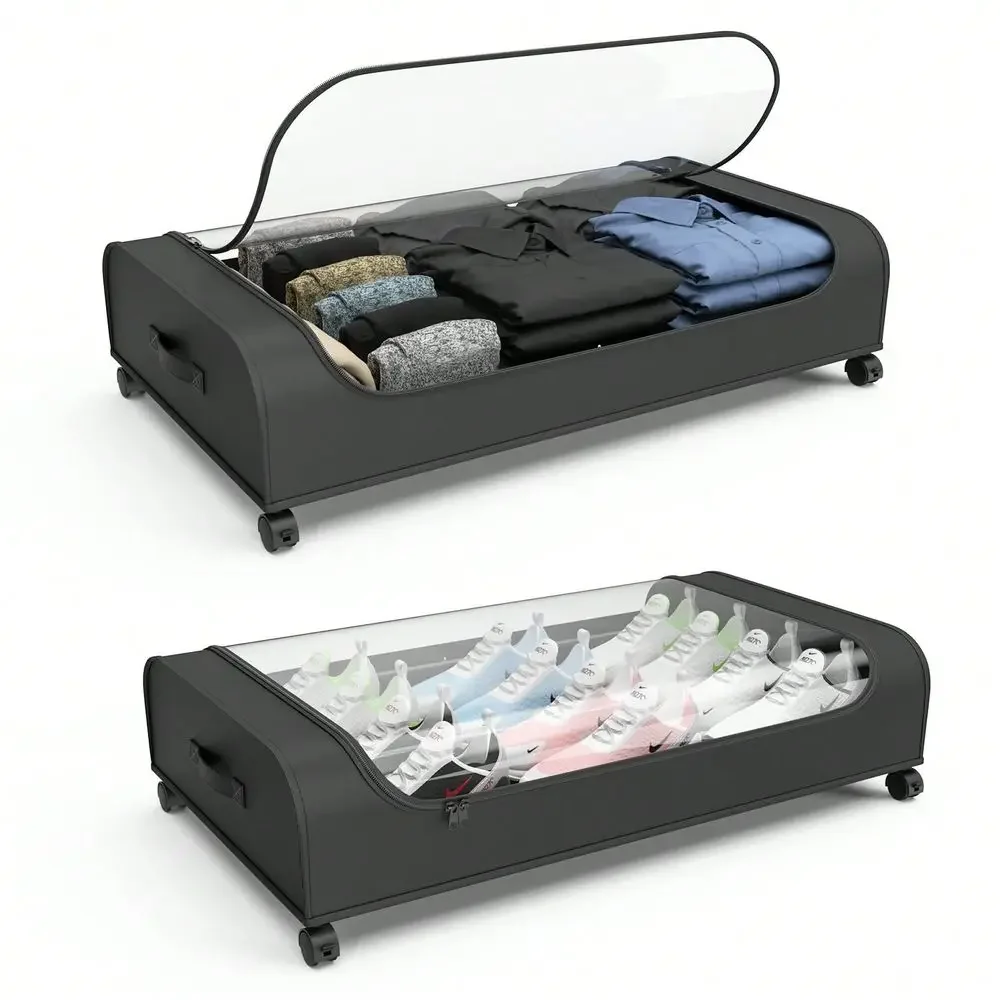 Bed Storage Organizer With Wheels Clear Top Underbed Storage Container For Clothes Shoes Blankets Foldable Under Bed Storage Bi
Bed Storage Organizer With Wheels Clear Top Underbed Storage Container For Clothes Shoes Blankets Foldable Under Bed Storage Bi