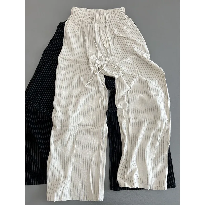 Korean Fashion Striped Wide Leg Pants for Spring and Summer Women's Loose and Versatile Lazy Style Pants Female Clothing
Korean Fashion Striped Wide Leg Pants for Spring and Summer Women's Loose and Versatile Lazy Style Pants Female Clothing