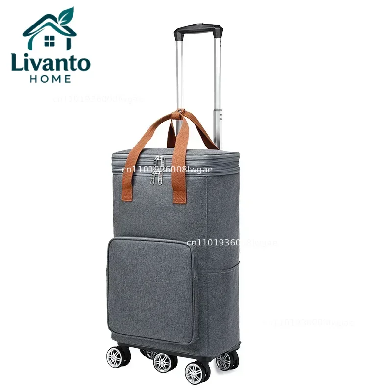 Foldable Grocery Trolley Multi-Purpose Rolling Cart with Expandable Storage Lightweight Durable Waterproof Bag Organizer
Foldable Grocery Trolley Multi-Purpose Rolling Cart with Expandable Storage Lightweight Durable Waterproof Bag Organizer