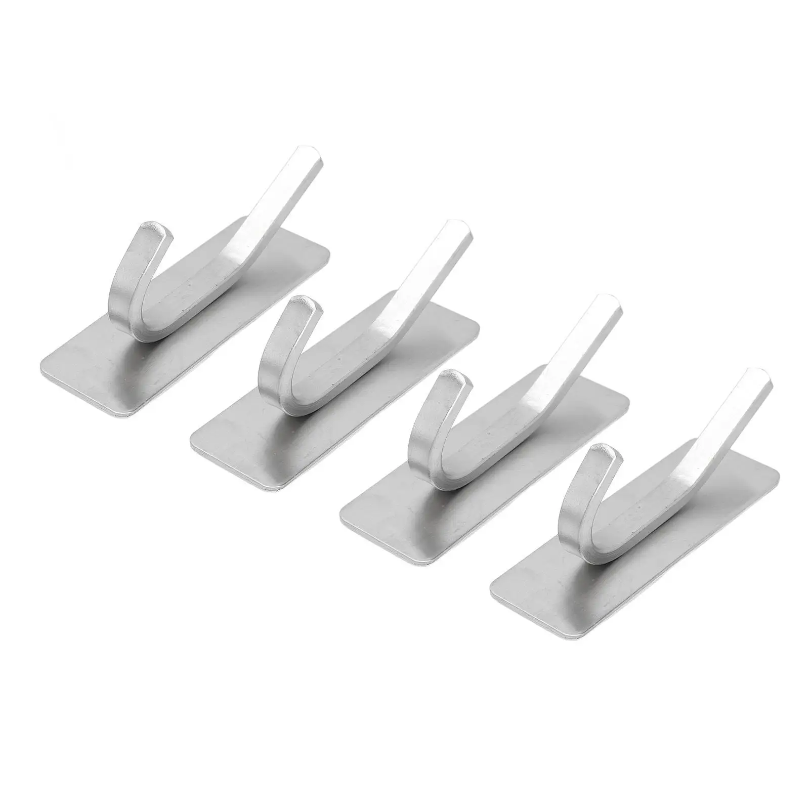 Stainless Steel Adhesive Coat Hat Wall Hooks 4pcs Strong Bathroom Hangers for Makeup Accessories Silver Finish
Stainless Steel Adhesive Coat Hat Wall Hooks 4pcs Strong Bathroom Hangers for Makeup Accessories Silver Finish