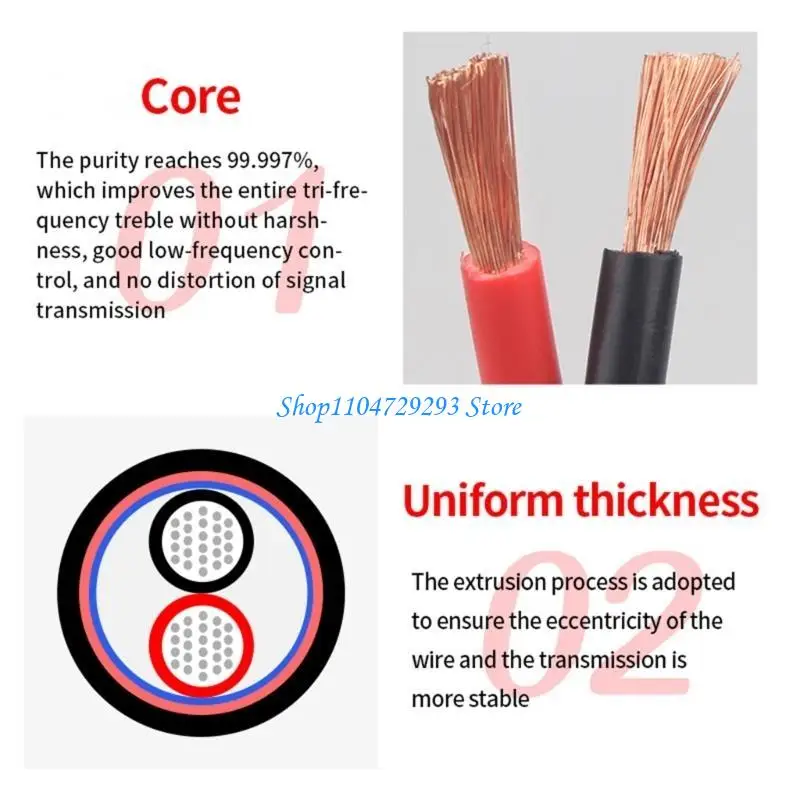 Y2GD HiFi Auditory Speaker Cable Low Distortioned for Home Theater Systems Offering Flexible Installation and 100CM Lengths
Y2GD HiFi Auditory Speaker Cable Low Distortioned for Home Theater Systems Offering Flexible Installation and 100CM Lengths