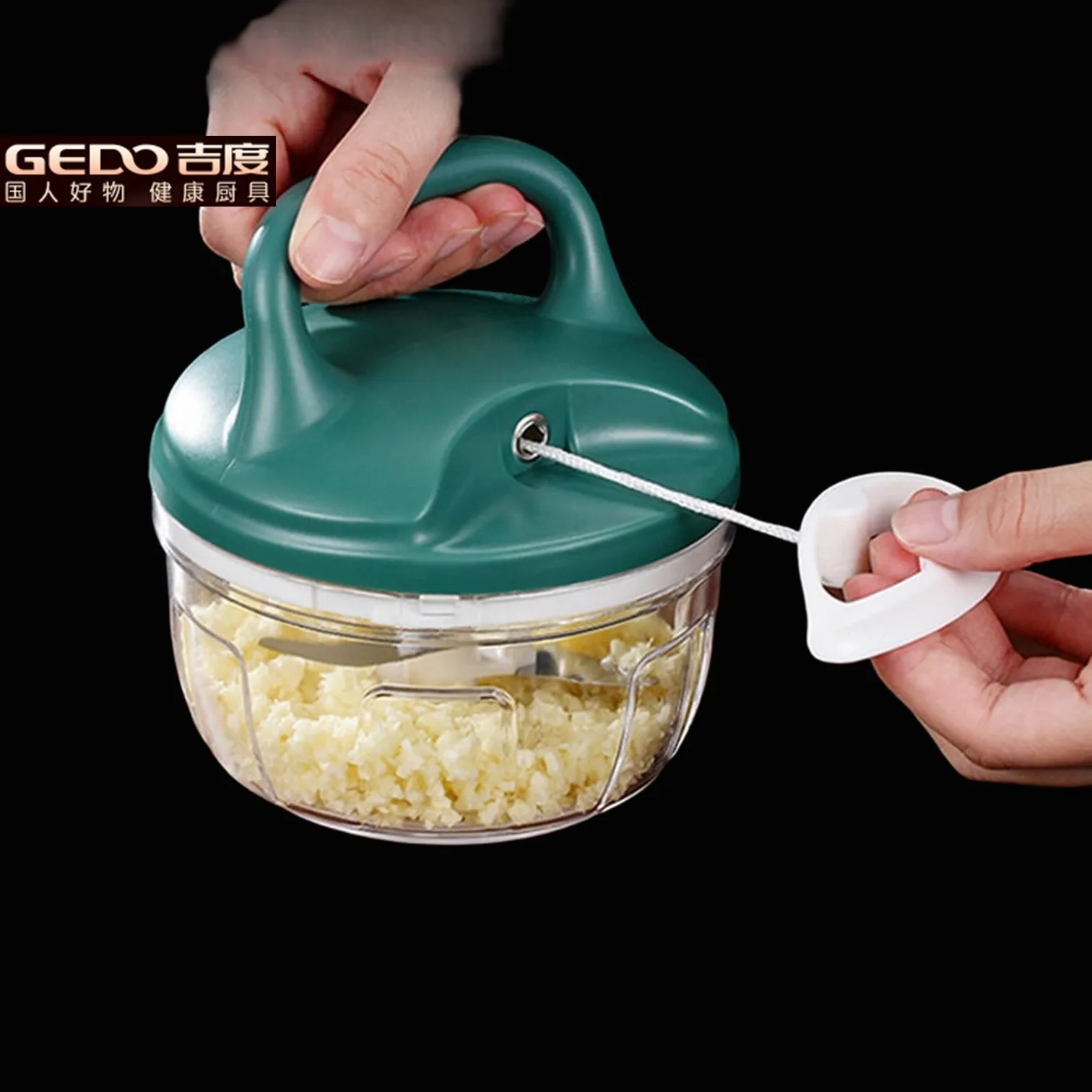 GEDO LFGB Certification 420 Stainless Steel Blade Kitchen Garlic Mashing Case Manual Rope Pulling Vegetable Grinder for Chef
GEDO LFGB Certification 420 Stainless Steel Blade Kitchen Garlic Mashing Case Manual Rope Pulling Vegetable Grinder for Chef