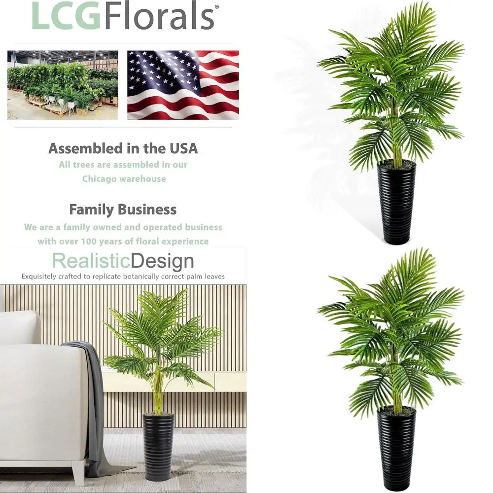 Realistic Tall Artificial Palm Tree in Pot - UV-Resistant Indoor/Outdoor Tropical Floor Plant for Home, Living Room, Patio, Balc
Realistic Tall Artificial Palm Tree in Pot - UV-Resistant Indoor/Outdoor Tropical Floor Plant for Home, Living Room, Patio, Balc