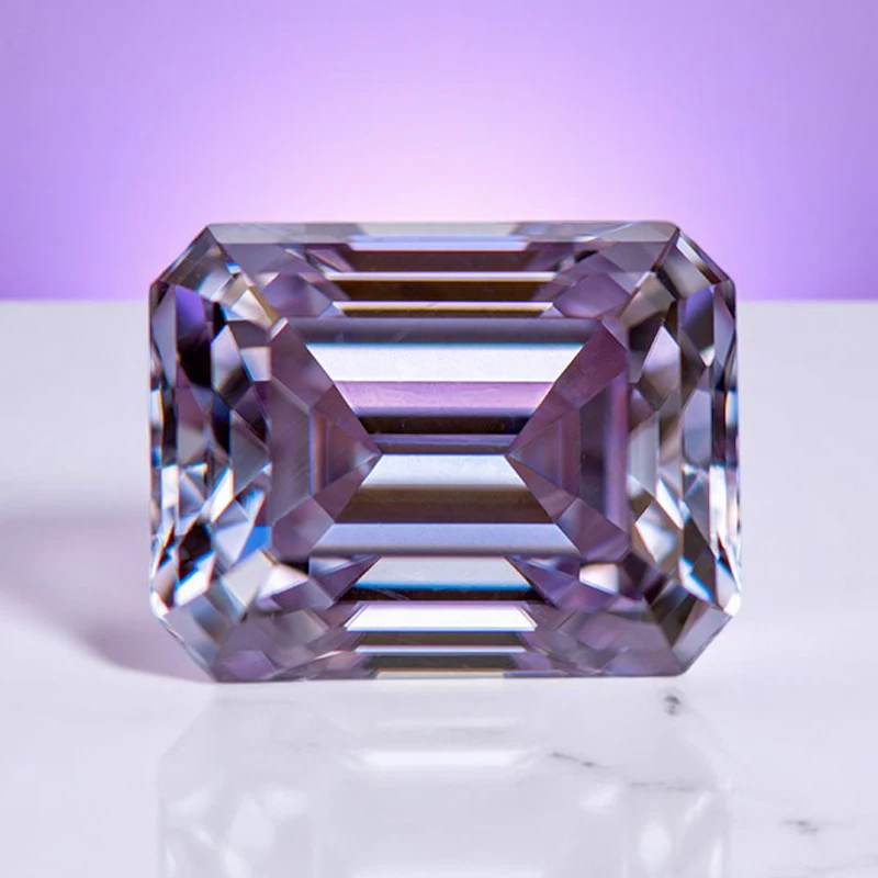 With GRA Certificate Moissanite Stone Emerald Cut Light Purple Color VVS1 for Gemstone Charms Advanced Jewelry Making Materials
With GRA Certificate Moissanite Stone Emerald Cut Light Purple Color VVS1 for Gemstone Charms Advanced Jewelry Making Materials
