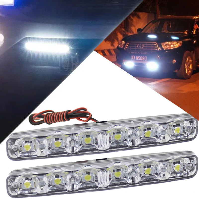 6 LED Daytime Running Light DRL Car Fog Lamp Turn Signal Car Headlight Warning Driving Fog White Led Work Light Styling Bulb 12V
6 LED Daytime Running Light DRL Car Fog Lamp Turn Signal Car Headlight Warning Driving Fog White Led Work Light Styling Bulb 12V
