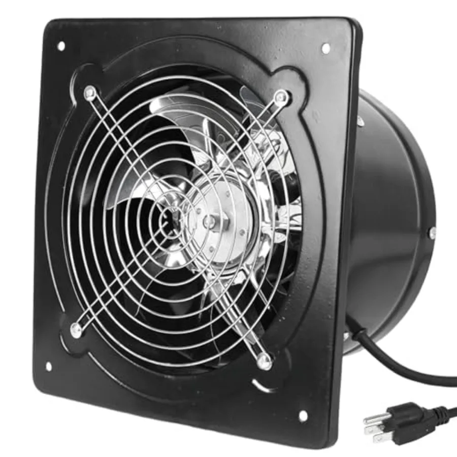 10 Inch Exhaust Fan with Plug, 1088CFM Through-the-Wall Ventilation Fan with Light Weight Pure Copper Motor for Laundry Room, T
10 Inch Exhaust Fan with Plug, 1088CFM Through-the-Wall Ventilation Fan with Light Weight Pure Copper Motor for Laundry Room, T