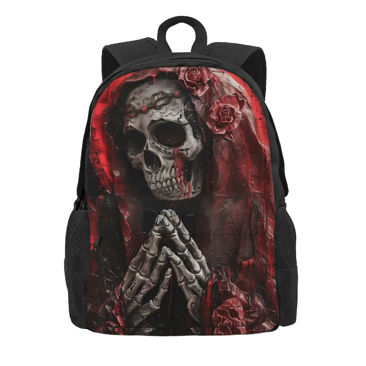Santa Muerte Saint Death Goth Mexican Muertos Skull Backpack Daypack Children BookBag School Bag Shoulder Bags for Men Women
Santa Muerte Saint Death Goth Mexican Muertos Skull Backpack Daypack Children BookBag School Bag Shoulder Bags for Men Women
