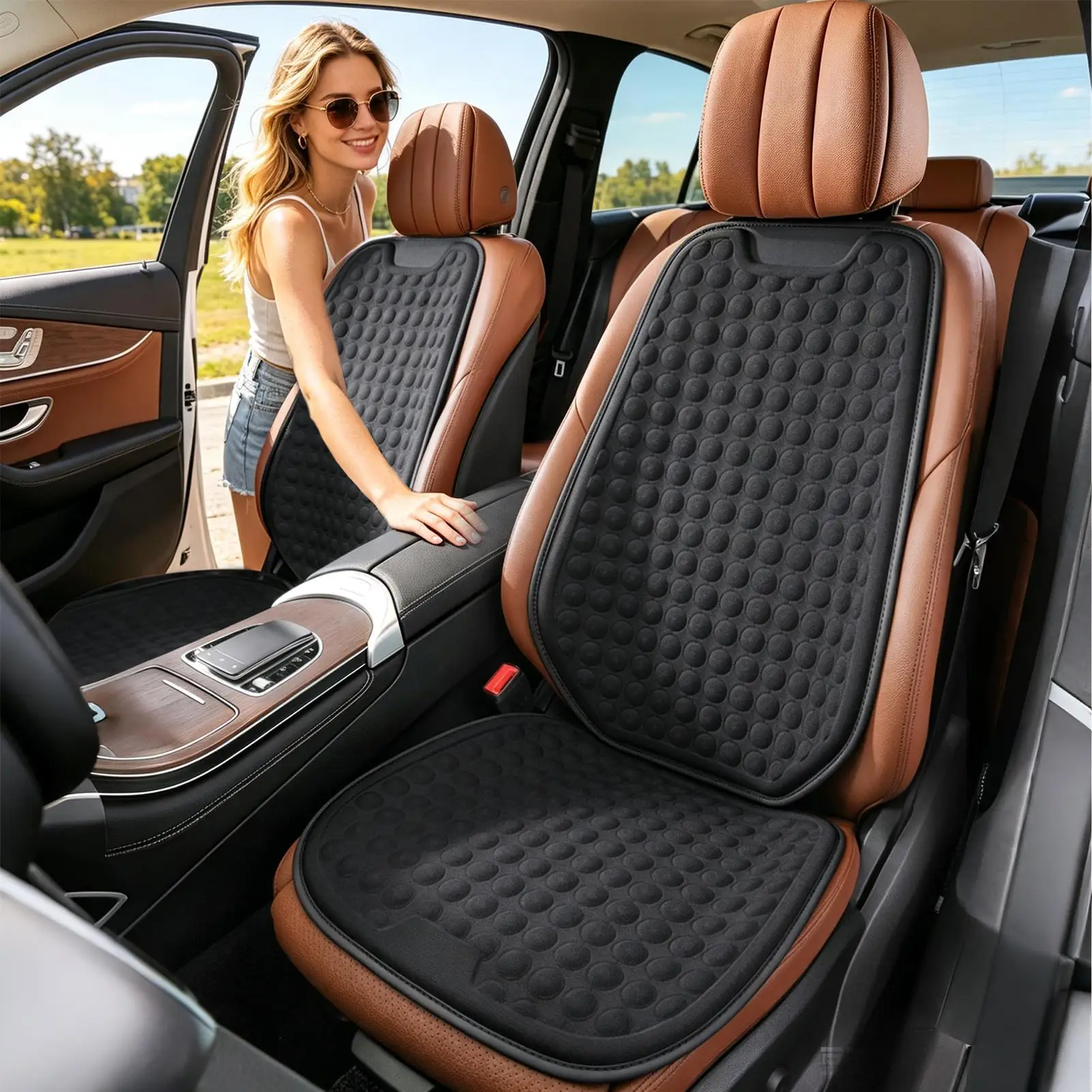 Car Seat Cooling Pad Universal Breathable With Backrest Ventilated Seat Cushion For Home Office Working Hot Weather Summer Auto
Car Seat Cooling Pad Universal Breathable With Backrest Ventilated Seat Cushion For Home Office Working Hot Weather Summer Auto