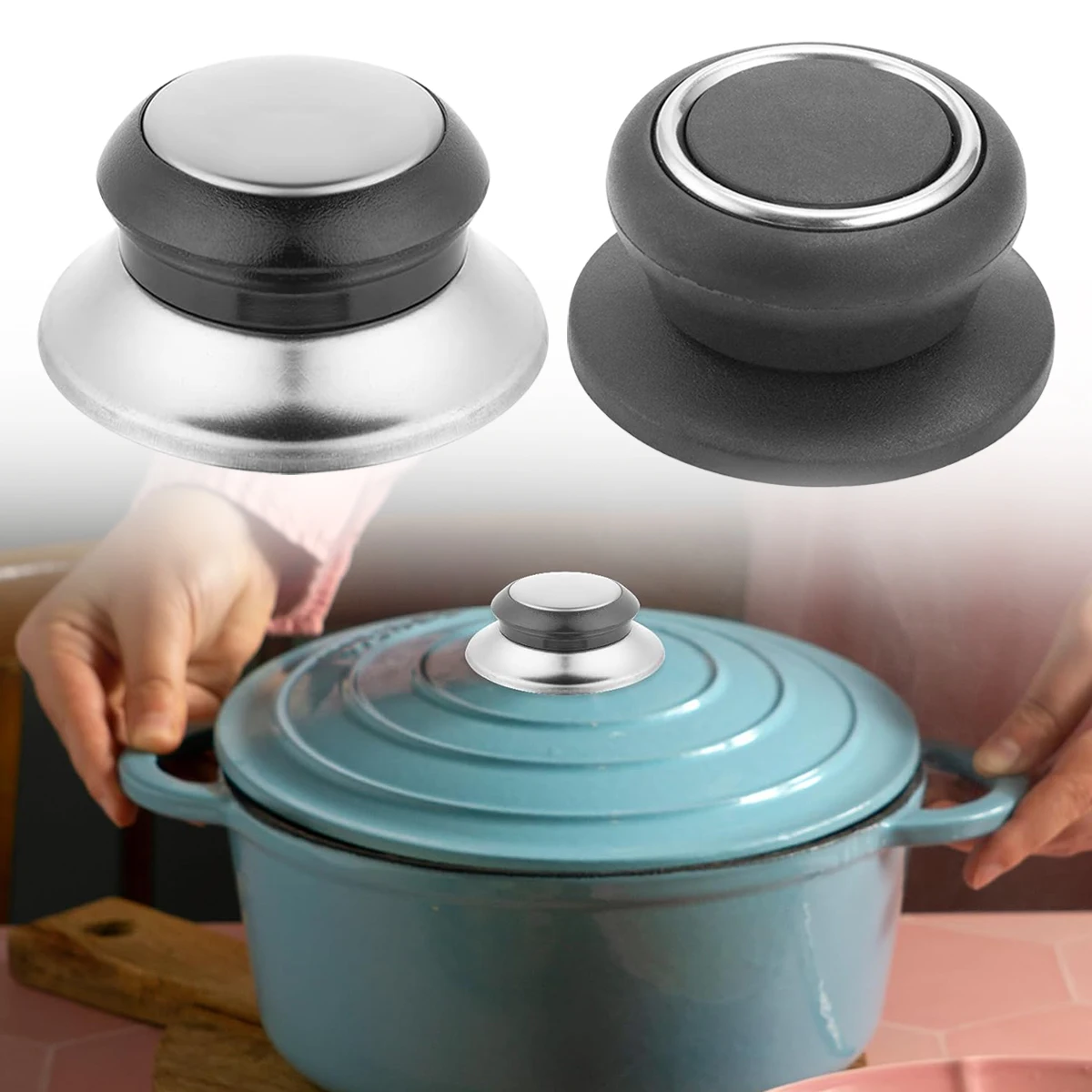1pcs Upgrade Universal Pot Pan Lid Replacement Knob Kitchen Saucepan Handle Silicone Cover Glass Holding Kettle Casserole
1pcs Upgrade Universal Pot Pan Lid Replacement Knob Kitchen Saucepan Handle Silicone Cover Glass Holding Kettle Casserole