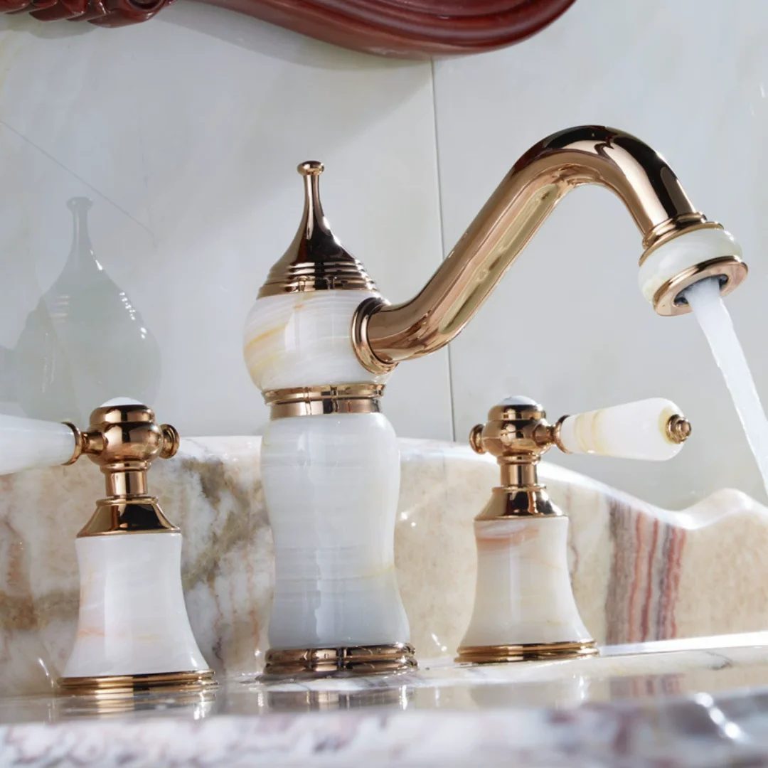 Смеситель для раковины из латуни цвета розового золота, с эффектом нефрита, для ванной комнаты, роскошный, для горячей и холодной воды, для душа и умывальника
Смеситель для раковины из латуни цвета розового золота, с эффектом нефрита, для ванной комнаты, роскошный, для горячей и холодной воды, для душа и умывальника