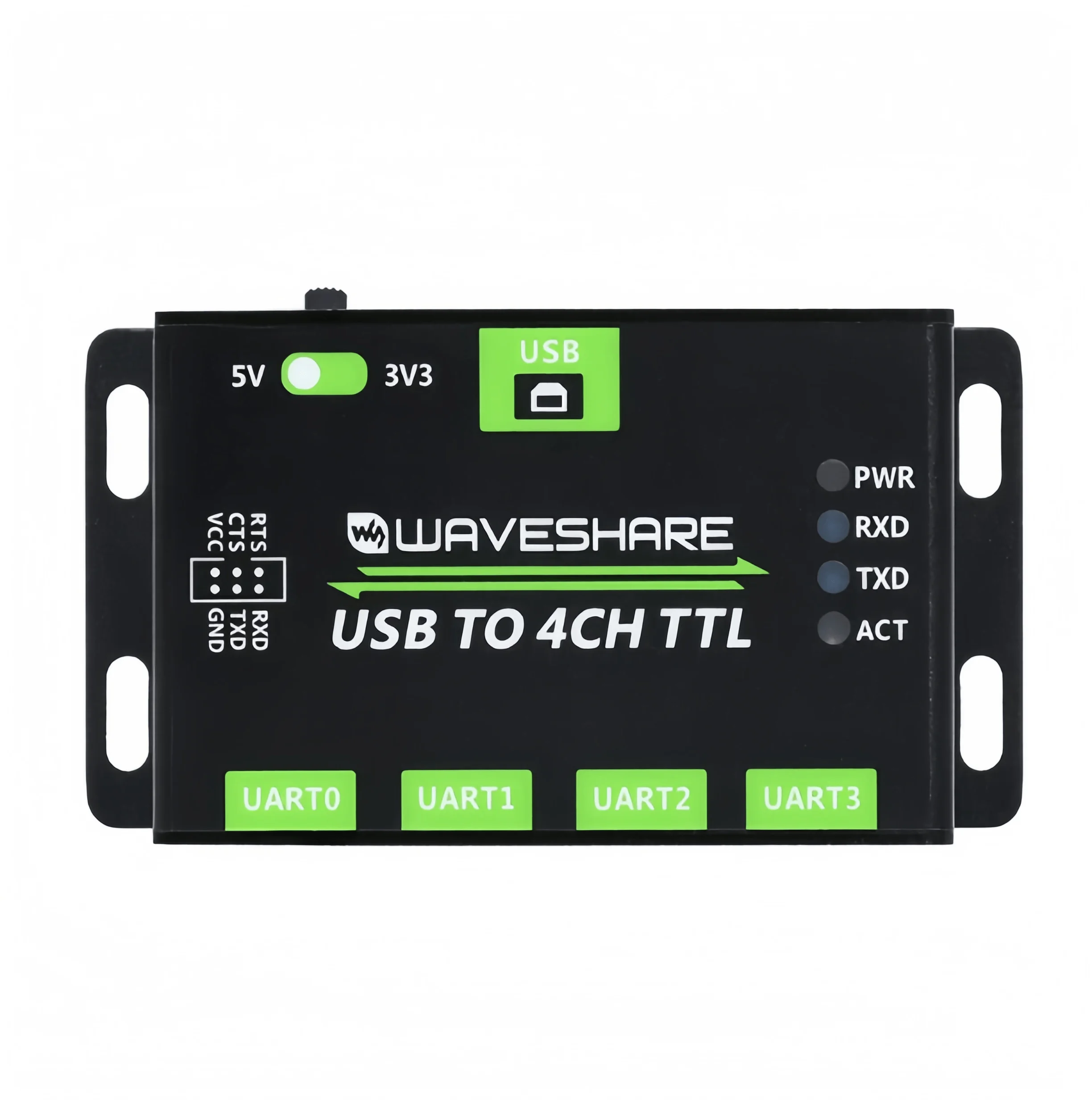 Industrial-Grade USB-to-4-Channel TTL UART Serial Communication Module (CH344) Multi-System Compatible
Industrial-Grade USB-to-4-Channel TTL UART Serial Communication Module (CH344) Multi-System Compatible