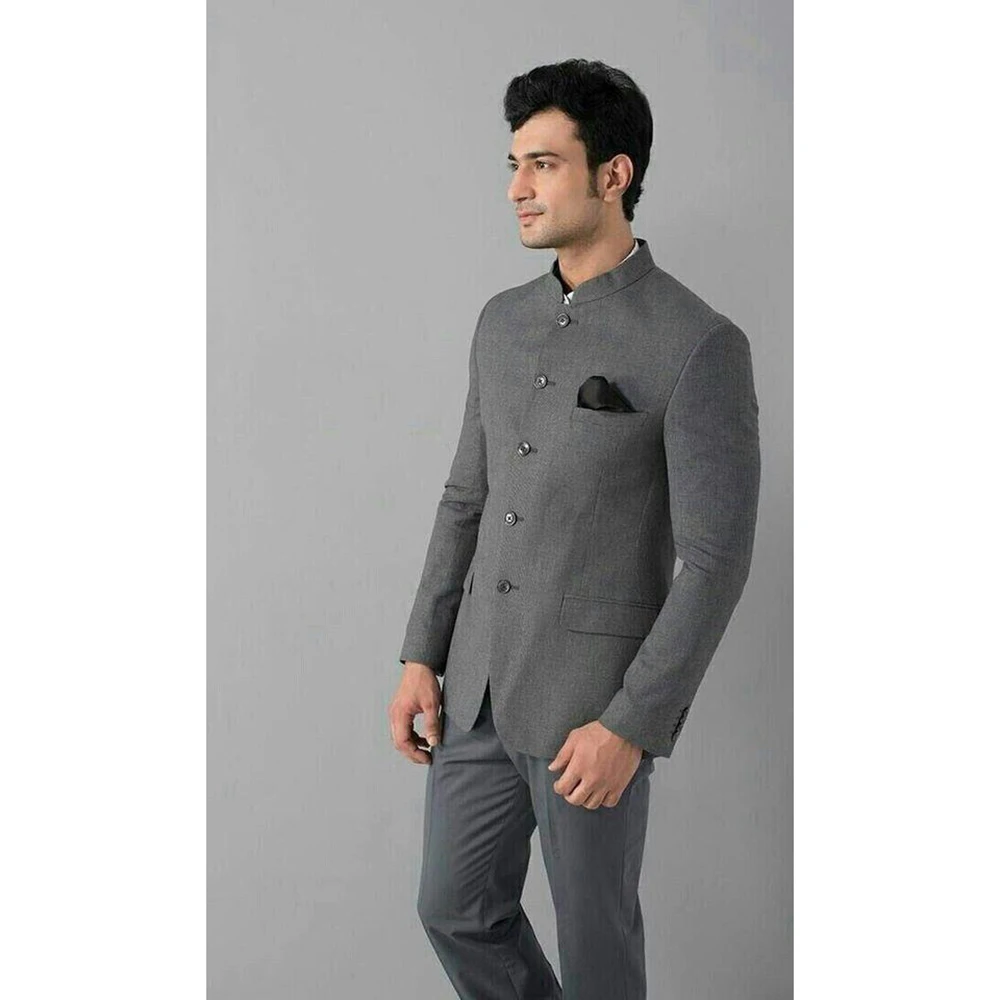 Handsome Grey Men Suits High Quality Stand Collar Single Breasted Male Casual Daily Two Piece Blazer Pants Set
Handsome Grey Men Suits High Quality Stand Collar Single Breasted Male Casual Daily Two Piece Blazer Pants Set