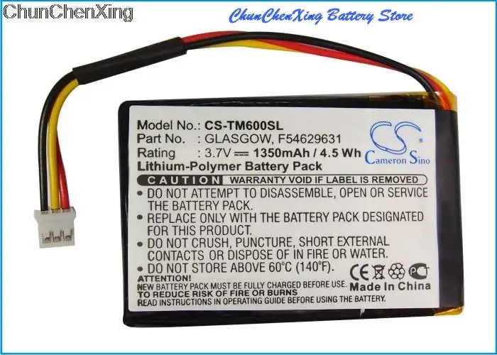 Cameron Sino 1350mAh GPS, Navigator Battery F54629631, GLASGOW for TomTom One V1
Cameron Sino 1350mAh GPS, Navigator Battery F54629631, GLASGOW for TomTom One V1