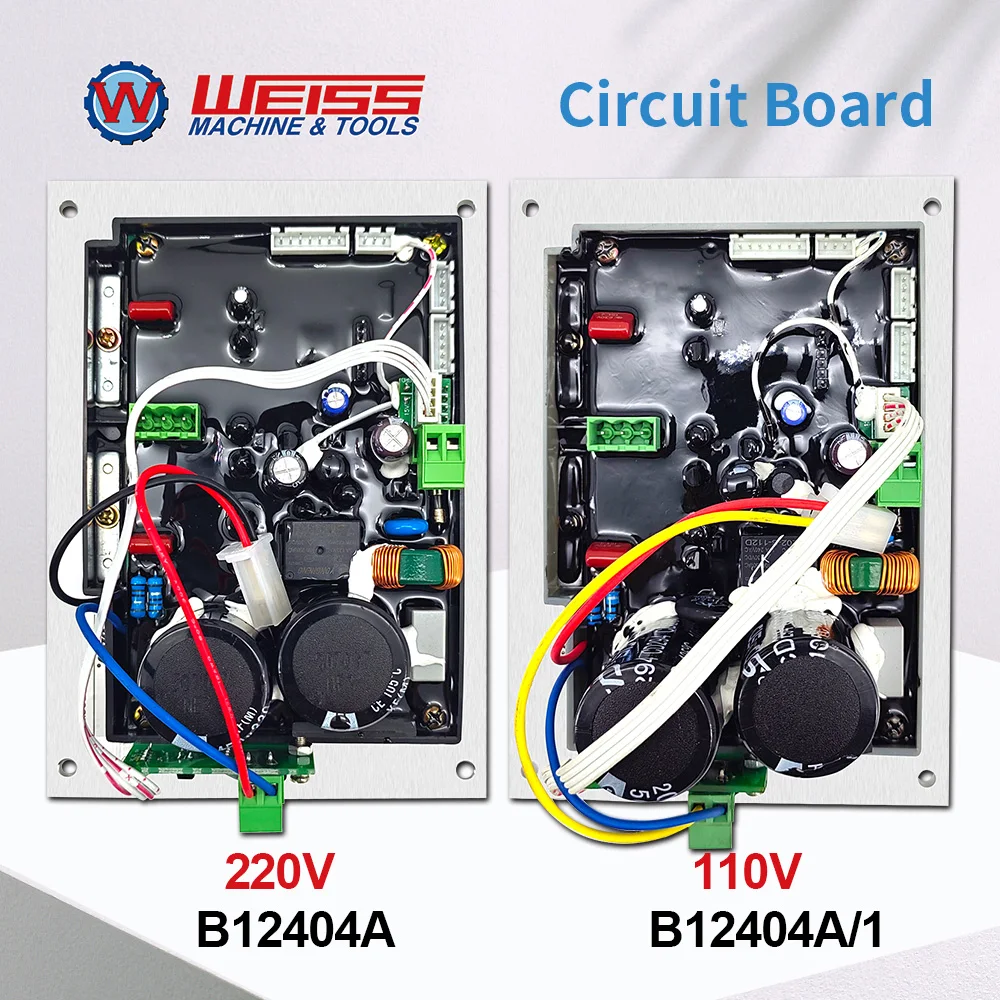 WEISS 290 Series lathe Machine Speed Control Board – 1500W Brushless Motor Driver, MODEL B12404A (220V) & B12404A/1 (110V)
WEISS 290 Series lathe Machine Speed Control Board – 1500W Brushless Motor Driver, MODEL B12404A (220V) & B12404A/1 (110V)