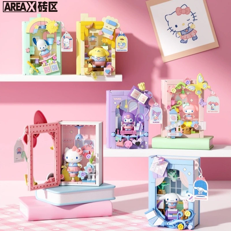 Новые строительные блоки AREAX Sanrio: Модель для сборки в виде книги с Hello Kitty и Куроми, милые мультяшные украшения, подарок на день рождения для детей
Новые строительные блоки AREAX Sanrio: Модель для сборки в виде книги с Hello Kitty и Куроми, милые мультяшные украшения, подарок на день рождения для детей