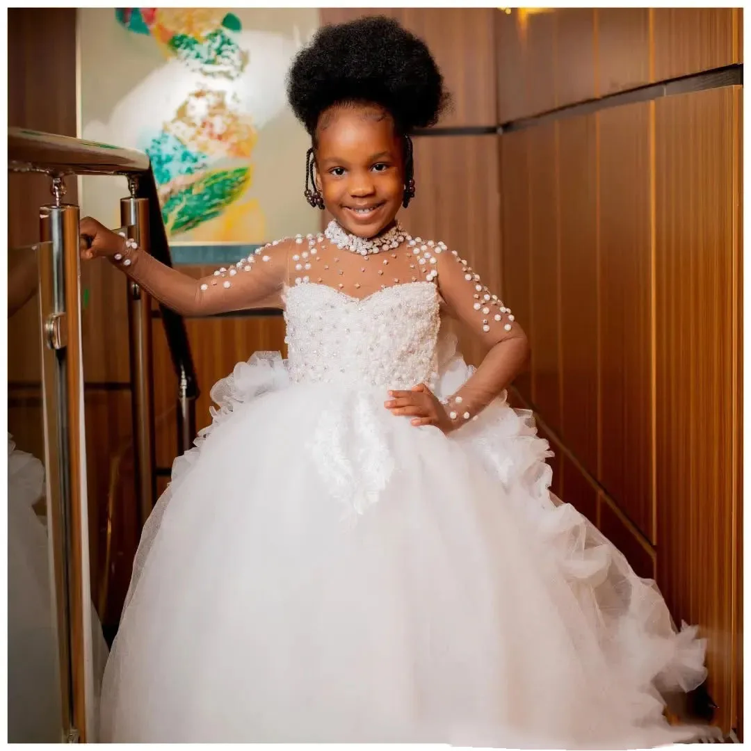 Customized White Flower Girl Dresses for Wedding Beaded Full Sleeves Princess First Communion Kids Birthday Party Ball Gowns
Customized White Flower Girl Dresses for Wedding Beaded Full Sleeves Princess First Communion Kids Birthday Party Ball Gowns