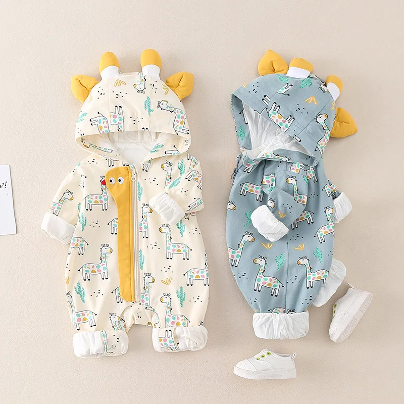 2023 Autumn New in: Infant Newborn kids Boys Cartoon Print Fawn Zipper Hooded One-Piece Jumpsuits infant baby Romper 0-24M
2023 Autumn New in: Infant Newborn kids Boys Cartoon Print Fawn Zipper Hooded One-Piece Jumpsuits infant baby Romper 0-24M