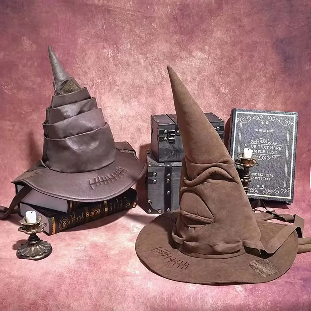 Fashion Movies Witch Wizard Hat Potters Sorting Hat Leather Halloween Party Props Dress Up Hat Men Cosplay Costume Accessories
Fashion Movies Witch Wizard Hat Potters Sorting Hat Leather Halloween Party Props Dress Up Hat Men Cosplay Costume Accessories
