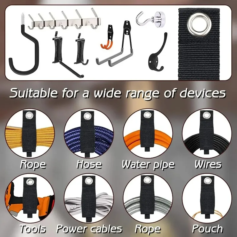 Hanging storage, organizing, bundling, heavy object fixing, magic tape handle with corns, heavy object strap
Hanging storage, organizing, bundling, heavy object fixing, magic tape handle with corns, heavy object strap