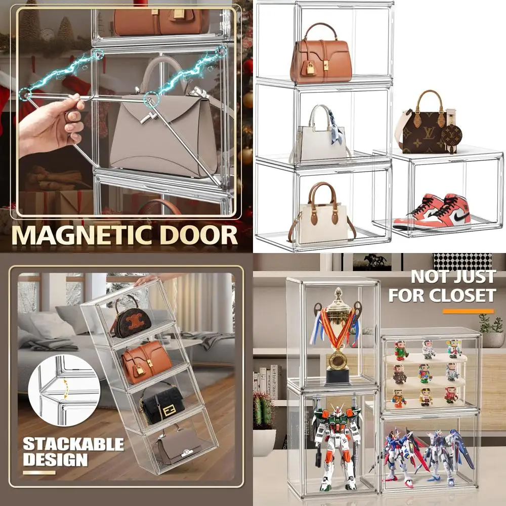 Прозрачный органайзер из 4 коробок для обуви, размер 14, акриловые витрины для книг, косметики и предметов коллекционирования, большой штабелируемый пластик
Прозрачный органайзер из 4 коробок для обуви, размер 14, акриловые витрины для книг, косметики и предметов коллекционирования, большой штабелируемый пластик