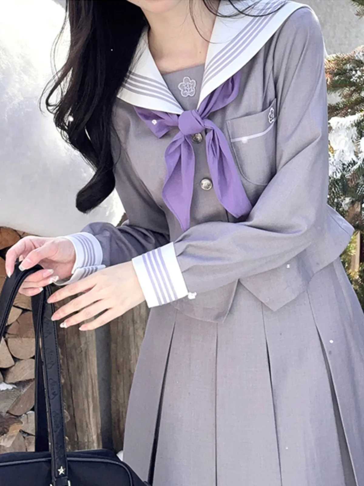 Original Snow Qing Sailor Suit Set Women's Long Sleeve Winter Uniform Traditional Japanese School Uniform Style Waterdrop Wai...
Original Snow Qing Sailor Suit Set Women's Long Sleeve Winter Uniform Traditional Japanese School Uniform Style Waterdrop Wai...