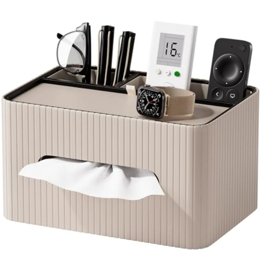 Leather Tissue Box Cover with Storage Tray Decorative Tissue Box Holder Organizer for Office Desk Bedroom and Nightstand Remote
Leather Tissue Box Cover with Storage Tray Decorative Tissue Box Holder Organizer for Office Desk Bedroom and Nightstand Remote